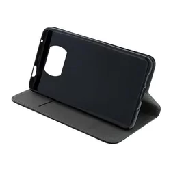 Xiaomi Poco X3 NFC / Poco X3 Pro Telefontok - Smart Magnetic fekete szilikon keretes mágneses könyvtok-3
