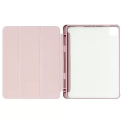 iPad Pro 11 (2020) Tablettok - pink smart case, átlátszó hátlappal, ceruza tartóval-2