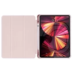 iPad Pro 11 (2018) Tablettok - pink smart case, átlátszó hátlappal, ceruza tartóval-3