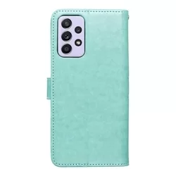 Samsung Galaxy A53 5G Telefontok - MEZZO mandala mintás zöld mágneses szilikon keretes könyvtok-2