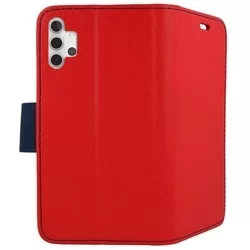 Samsung Galaxy A13 (A135F / A137F) Telefontok - FANCY piros-kék szilikon keretes könyvtok-1