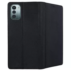 Nokia G11 / G21 Telefontok - fekete mágneses szilikon keretes könyvtok-1