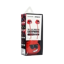 Jillie Monster Headset - piros audio jack csatlakozós stereo headset, mikrofonnal + szilikon tartóval-3