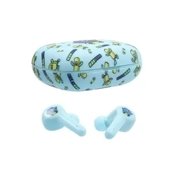 Jellie Monster 06BT Headset - kék/mintás vezeték nélküli stereo headset, töltőtokkal-4