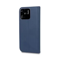 Xiaomi Redmi 10C Telefontok - Smart Magnetic kék szilikon keretes mágneses könyvtok-1