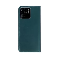 Xiaomi Redmi 10C Telefontok - Smart Magnetic zöld szilikon keretes mágneses könyvtok-2