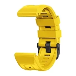 Okosóra szilikon szíj - GARMIN FENIX 5 / 6 / 6 PRO / 7 - TECH-PROTECT Iconband sárga szilikon szíj-1
