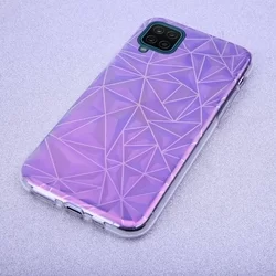 Telefontok Samsung Galaxy M12 - Neo lila, mintás műanyag hátlap tok, szilikon kerettel-1