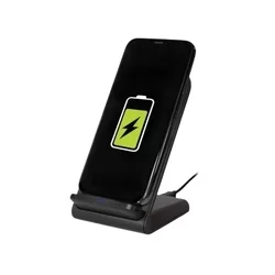 Telefontartó állvány: Rebeltec W210 - univerzális asztali telefontartó állvány, Qi vezeték nélküli töltéssel fekete-1