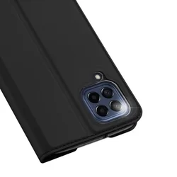 Samsung Galaxy M53 5G Telefontok - Dux Ducis fekete flipcover tok-2