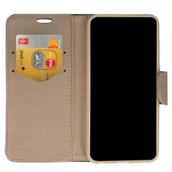 Xiaomi Redmi 10C Telefontok - Fancy fekete / arany mágneses szilikon keretes könyvtok-1