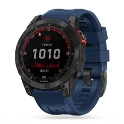 Okosóra szilikon szíj - GARMIN FENIX 5 / 6 / 6 PRO / 7 - TECH-PROTECT Iconband kék szilikon szíj-1