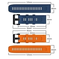 Okosóra szilikon szíj - GARMIN FENIX 5 / 6 / 6 PRO / 7 - TECH-PROTECT Iconband kék szilikon szíj-4
