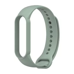 Okosóra szilikon szíj - Xiaomi Mi Smart Band 5 / 6 / 6 NFC / 7 - olivazöld szilikon szíj-1
