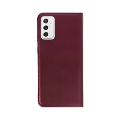 Samsung Galaxy M52 5G Telefontok - Smart Magnetic burgundy szilikon keretes mágneses könyvtok-2