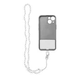 Crystal Diamond Telefontok - univerzális - tokba helyezhető nyakba akasztó - átlátszó gyöngy-2