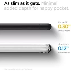 iPhone SE3 2022 Telefontok - SPIGEN ULTRA HIBRID CRYSTAL átlátszó szilikon hátlap tok-1