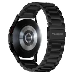 Okosóra fémszíj - Samsung Galaxy Watch 4 (40 / 42 / 44 / 46 mm) - Spigen Modern Fit fekete fémszíj (20 mm szíj szélesség)-1