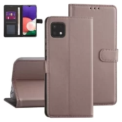 Samsung Galaxy A22 5G Telefontok - Rose gold ráhajtófüles könyvtok-3