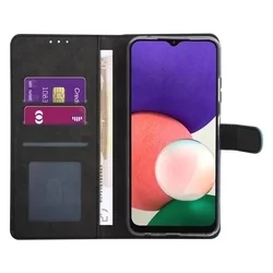 Samsung Galaxy A22 5G Telefontok - Kék ráhajtófüles könyvtok-2