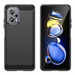 Xiaomi Poco X4 GT 5G Telefontok - Carbon Fiber fekete szilikon tok-1