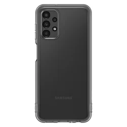 Samsung Galaxy A13 (A135F / A137F) Telefontok - Eredeti SAMSUNG áttetsző fekete szilikon tok-1
