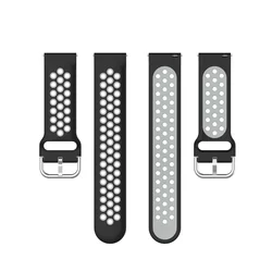 Okosóra szilikon szíj - Samsung Galaxy Watch 5 / 5 Pro (40 / 44 / 45 mm) - fekete-szürke szilikon szíj-3