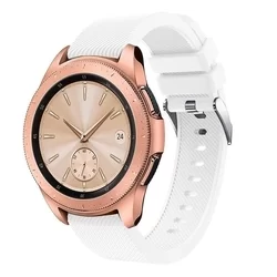 Samsung Galaxy Watch 5 / 5 Pro 40 / 44 / 45 okosóra szíj - Tech-Protect Smoothband fehér szilikon szíj (20 mm szíj szélesség)-3