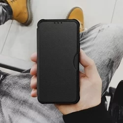 Samsung Galaxy A13 (A135F / A137F) Telefontok - Forcell Razor - fekete mágneses, ütésálló szilikon keretes könyvtok-4