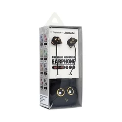 Jillie Monster Headset - fekete audio jack csatlakozós stereo headset, mikrofonnal + szilikon tartóval-3
