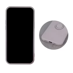 Xiaomi 12 5G Telefontok - Grip szürke szilikon tok, kitámasztó ujjgyűrűvel-1