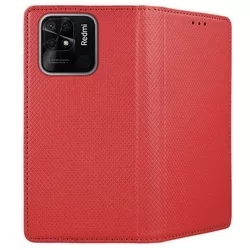 Xiaomi Poco C40 Telefontok - piros mágneses szilikon keretes könyvtok-1