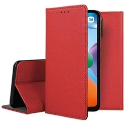 Xiaomi Poco C40 Telefontok - piros mágneses szilikon keretes könyvtok-3