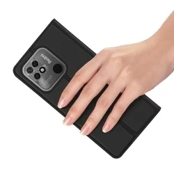 Xiaomi Poco C40 Telefontok - Dux Ducis fekete kinyitható tok-2