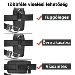 Oxford Telefontok - univerzális fekete övre erősíthető tok (11,3x6x1,3cm)-6