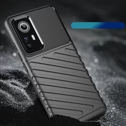 Xiaomi 12 5G Telefontok - Thunder fekete ütésálló szilikon hátlap tok-3