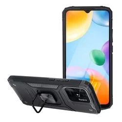 Xiaomi Poco C40 Telefontok - Nitro Ring Armor - fekete gyűrűs, kitámasztható, ütésálló műanyag hátlaptok-2