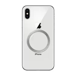 MagSafe töltést segítő univerzális gyűrű (1db) - fém szilikon bevonattal, korallpiros-1