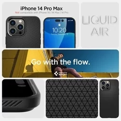iPhone 14 Pro Max Telefontok - SPIGEN LIQUID AIR Fekete tok-9
