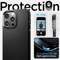 iPhone 14 Pro Max Telefontok - SPIGEN LIQUID AIR Fekete tok-13