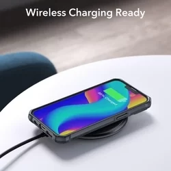 iPhone 14 Plus Telefontok - ESR átlátszó/fekete ütésálló tok-3