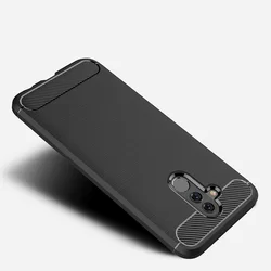 Huawei Mate 20 Lite Telefontok - Carbon mintás TPU tok, fekete-1