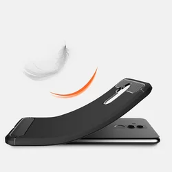 Huawei Mate 20 Lite Telefontok - Carbon mintás TPU tok, fekete-4
