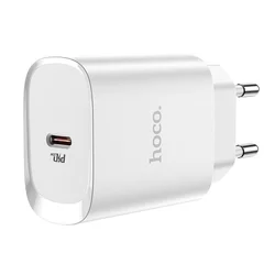 HOCO N14 Telefon töltő - TYPE-C fehér hálózati gyorstöltő fej, 20W-4