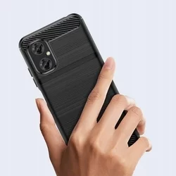 Telefontok Xiaomi Poco M5 - Carbon Fiber fekete szilikon tok-4