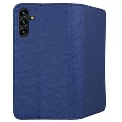 Samsung Galaxy A04s Telefontok - kék mágneses szilikon keretes könyvtok-2