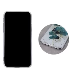 Samsung Galaxy A13 5G Telefontok - Gold Glam levelek - mintás műanyag hátlap tok, szilikon kerettel-2