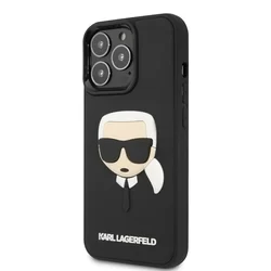 iPhone 14 Pro Max Telefontok - 3D Rubber Karl's Head - fekete hátlap tok-1
