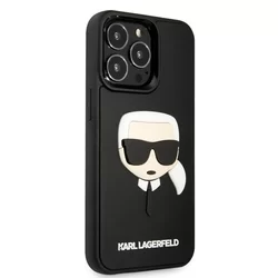 iPhone 14 Pro Max Telefontok - 3D Rubber Karl's Head - fekete hátlap tok-3