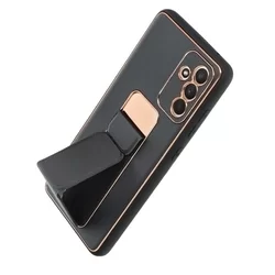 Samsung Galaxy A13 5G Telefontok - Forcell Kickstand műbőr hátlap tok, fekete-2